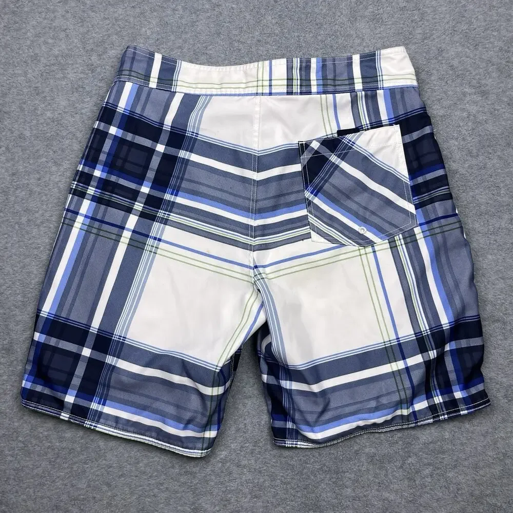 Nautica swim trunks‎ blue white lined size 34